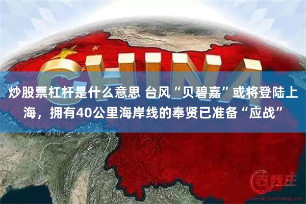 炒股票杠杆是什么意思 台风“贝碧嘉”或将登陆上海，拥有40公里海岸线的奉贤已准备“应战”
