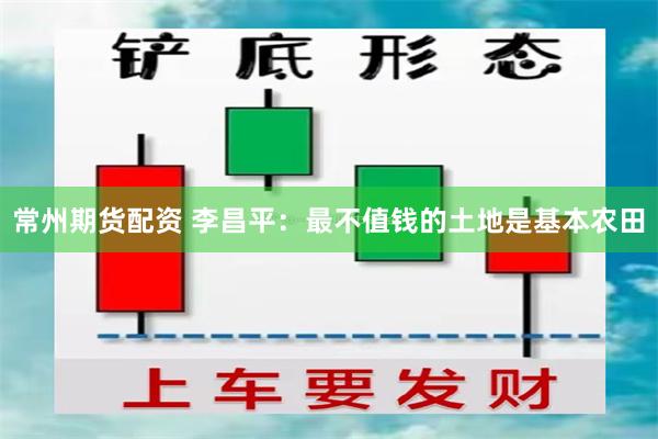 常州期货配资 李昌平：最不值钱的土地是基本农田