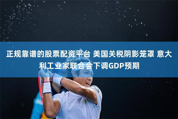 正规靠谱的股票配资平台 美国关税阴影笼罩 意大利工业家联合会下调GDP预期
