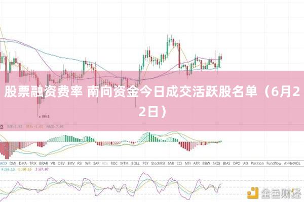 股票融资费率 南向资金今日成交活跃股名单(6月22日)