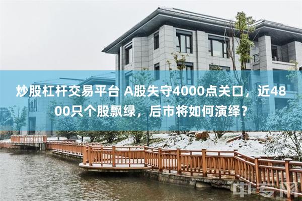 炒股杠杆交易平台 A股失守4000点关口，近4800只个股飘绿，后市将如何演绎？