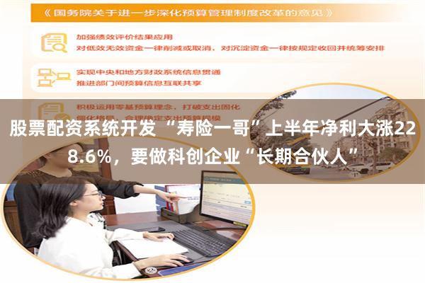 股票配资系统开发 “寿险一哥”上半年净利大涨228.6%，要做科创企业“长期合伙人”