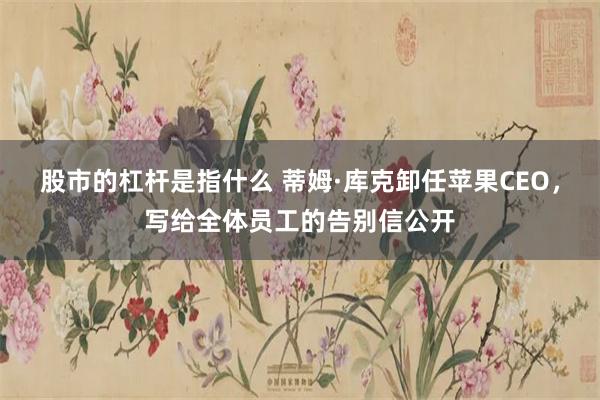 股市的杠杆是指什么 蒂姆·库克卸任苹果CEO，写给全体员工的告别信公开