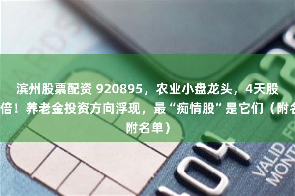 滨州股票配资 920895，农业小盘龙头，4天股价翻倍！养老金投资方向浮现，最“痴情股”是它们（附名单）