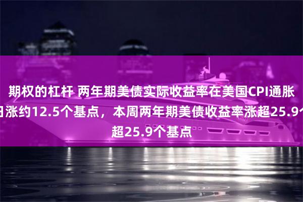 期权的杠杆 两年期美债实际收益率在美国CPI通胀发布日涨约12.5个基点，本周两年期美债收益率涨超25.9个基点