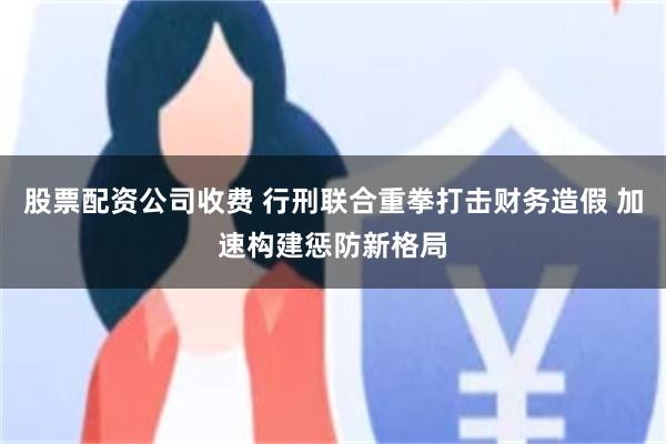 股票配资公司收费 行刑联合重拳打击财务造假 加速构建惩防新格局