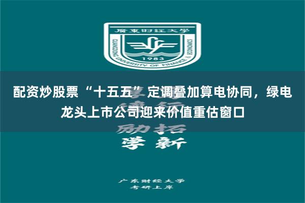 配资炒股票 “十五五” 定调叠加算电协同，绿电龙头上市公司迎来价值重估窗口